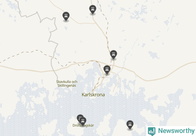 Karta över Karlskrona kommun