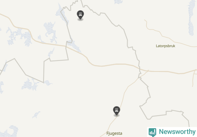 Karta över viltolyckor i Lekebergs kommun