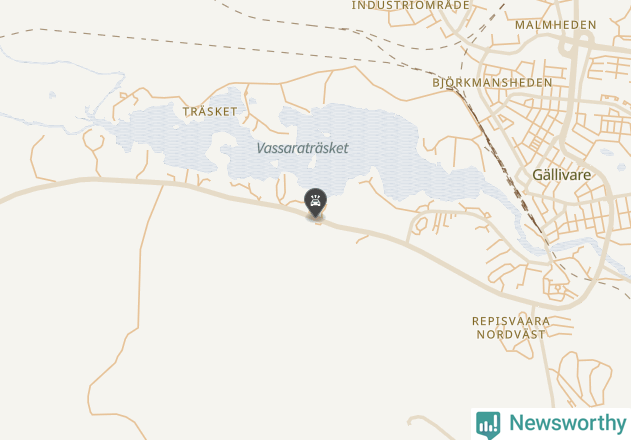 Karta över viltolyckor i Gällivare kommun