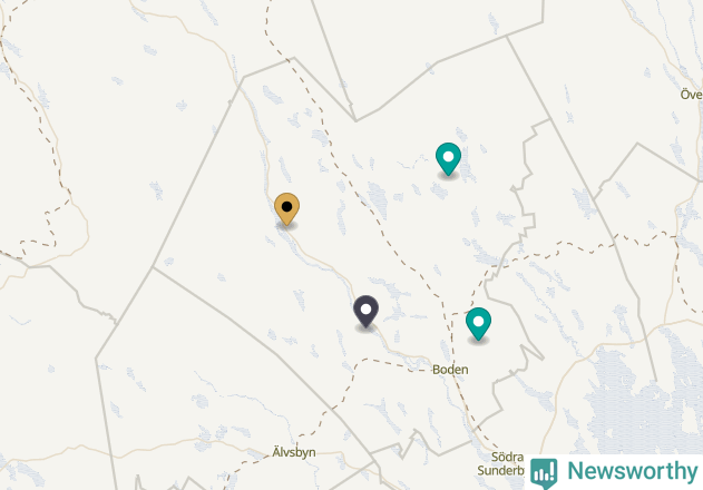 Karta över Bodens kommun