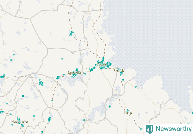 Karta över Gävle kommun