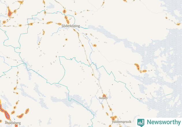 Karta över Söderköpings kommun