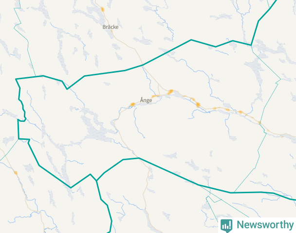 Karta över Ånge kommun