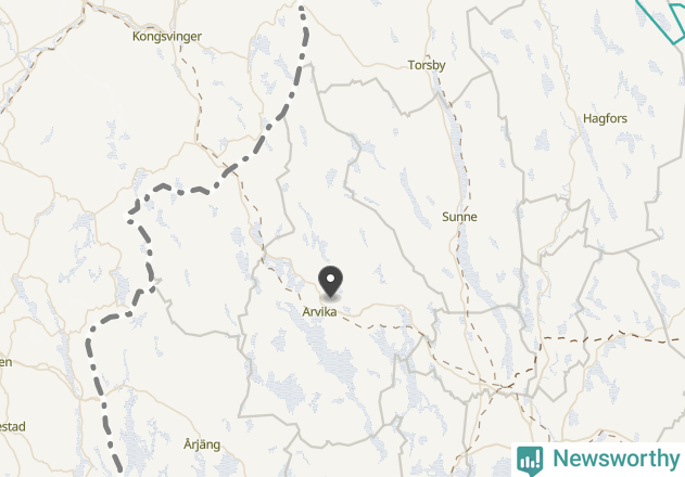 Karta över väderstationer i artikeln