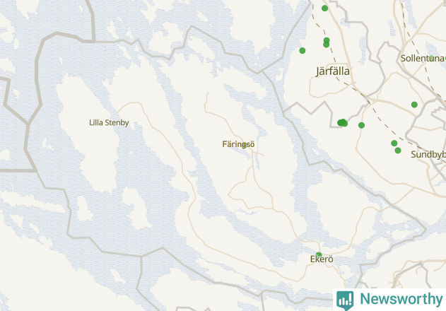 Karta över Ekerö kommun