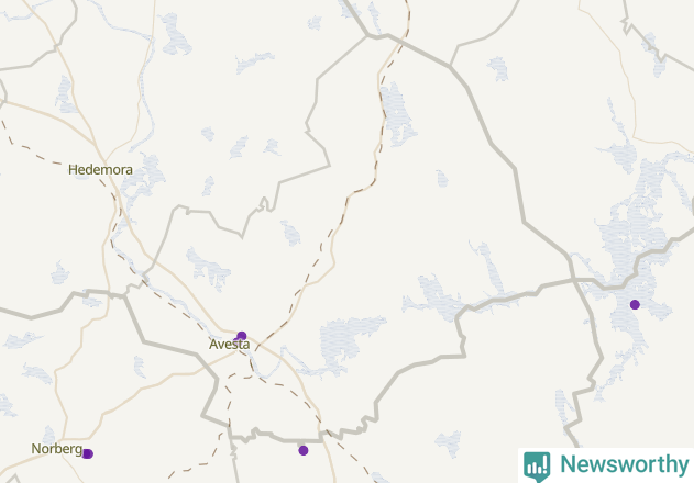 Karta över Avesta kommun