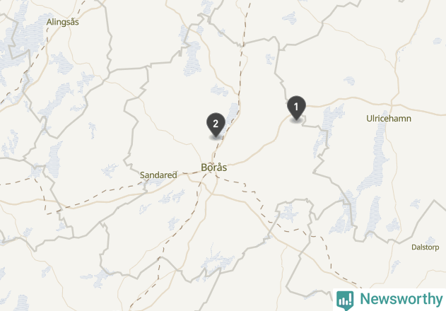 Karta över väderstationer i artikeln