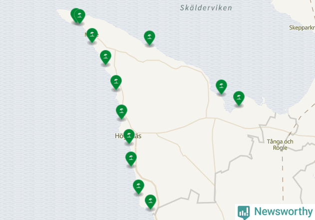 Karta över Höganäs kommun