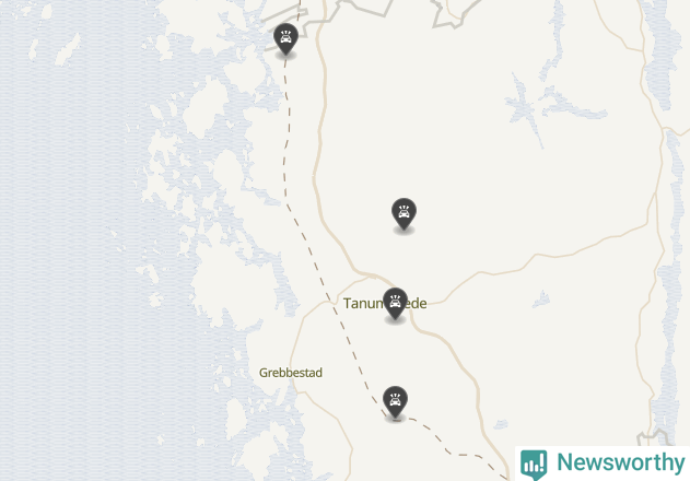 Karta över viltolyckor i Tanums kommun