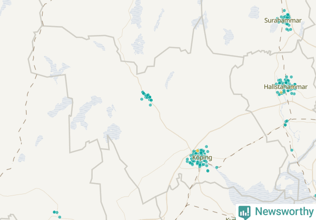Karta över Köpings kommun