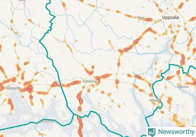 Karta över Enköpings kommun