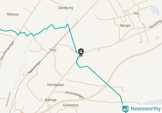 Karta över viltolyckor i Vårgårda kommun