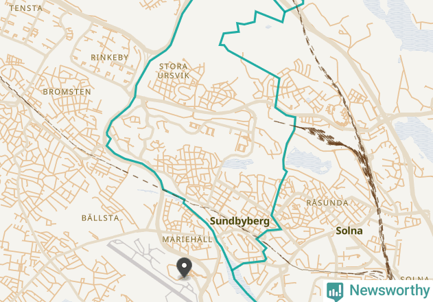 Karta över väderstationer i artikeln