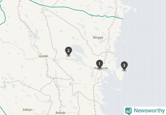 Karta över väderstationer i artikeln