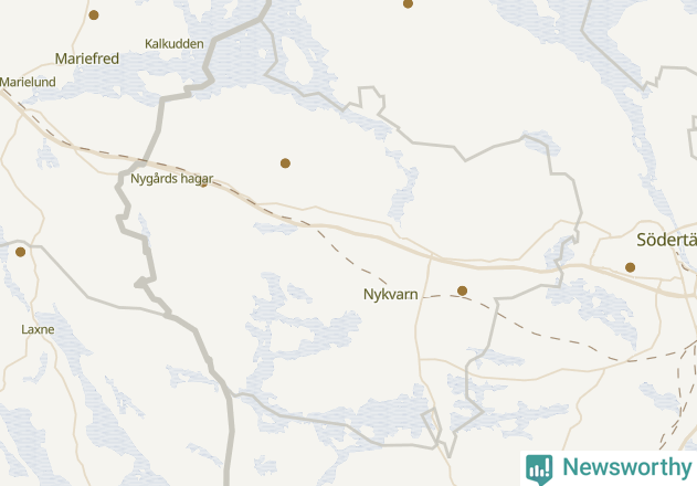 Karta över Nykvarns kommun