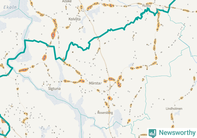 Karta över Sigtuna kommun