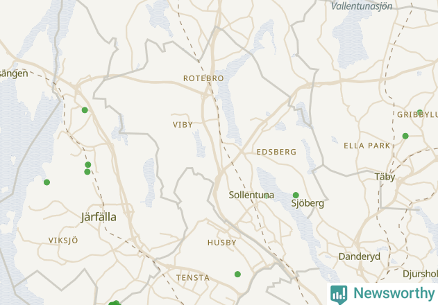 Karta över Sollentuna kommun