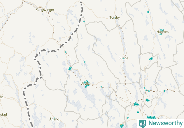 Karta över Arvika kommun