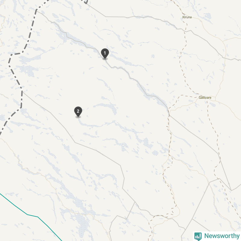 Karta över Jokkmokks kommun