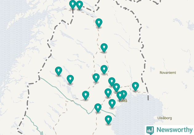 Karta över Piteå kommun