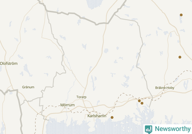Karta över Karlshamns kommun