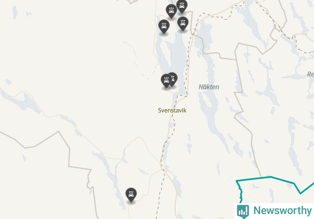 Karta över viltolyckor i Bergs kommun