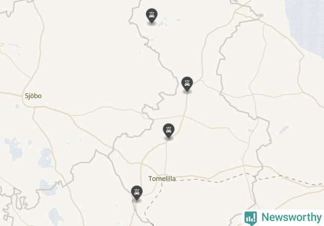 Karta över Tomelilla kommun