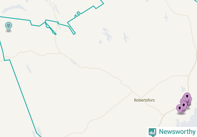 Karta över vindkraftverk i Robertsfors kommun