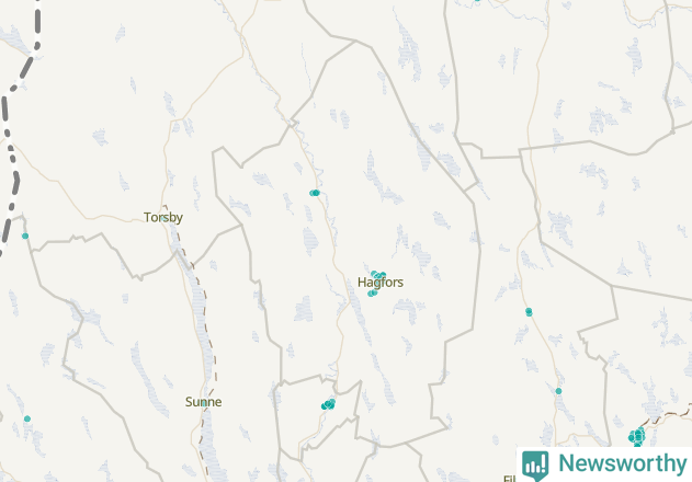 Karta över Hagfors kommun