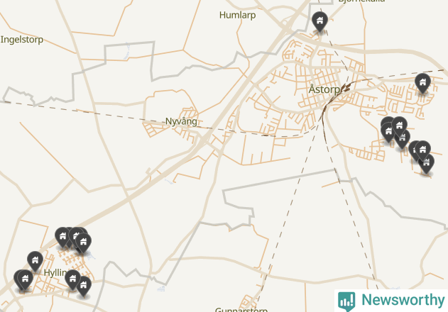 Karta över Åstorps kommun