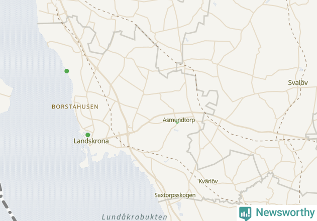 Karta över Landskrona kommun