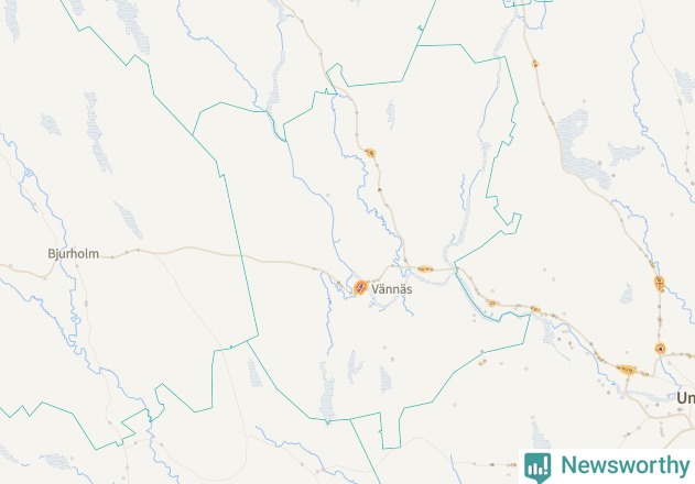 Karta över Vännäs kommun