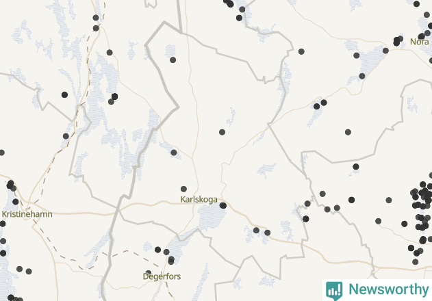 Karta över Karlskoga kommun