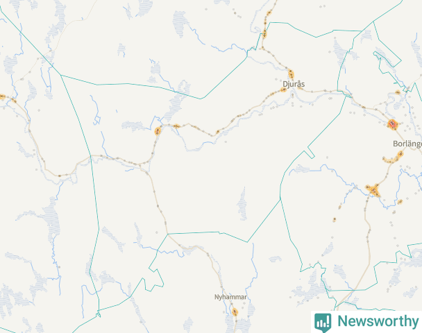 Karta över Gagnefs kommun