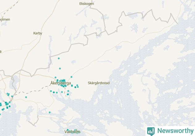 Karta över Österåkers kommun