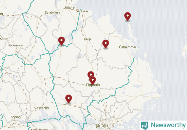 Karta över väderstationer