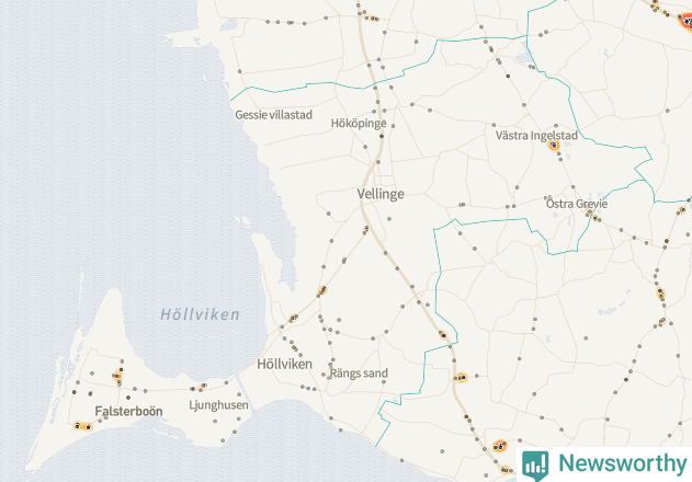 Karta över Vellinge kommun
