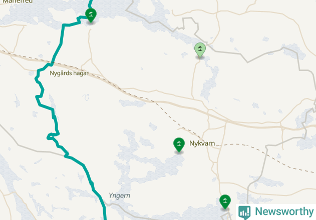 Karta över Nykvarns kommun