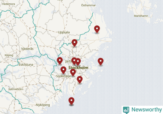 Karta över väderstationer