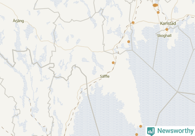 Karta över Säffle kommun