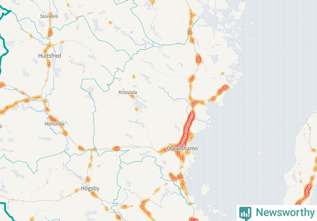 Karta över Oskarshamns kommun