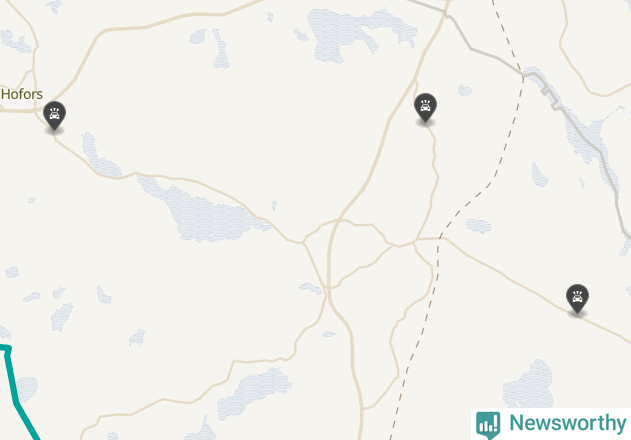Karta över viltolyckor i Hofors kommun