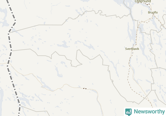 Karta över Bergs kommun