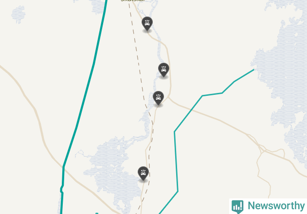 Karta över viltolyckor i Älvkarleby kommun