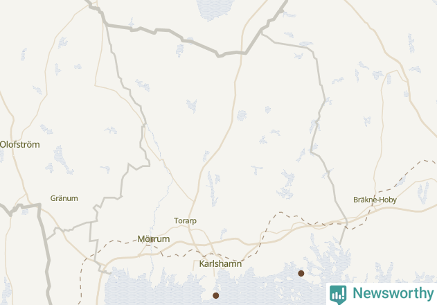 Karta över Karlshamns kommun