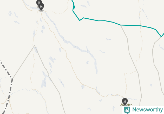 Karta över viltolyckor i Älvdalens kommun