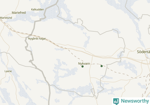 Karta över Nykvarns kommun