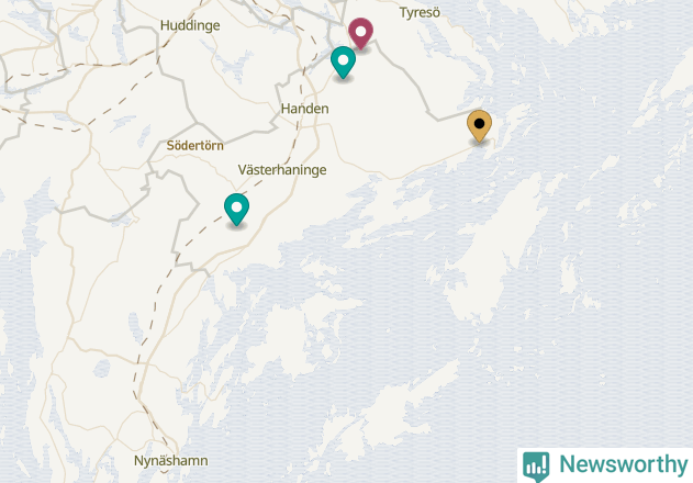 Karta över Haninge kommun