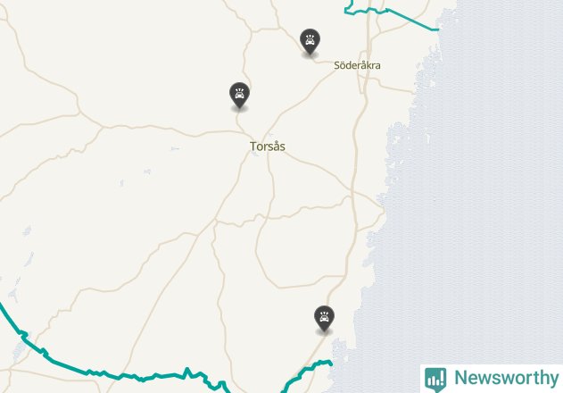 Karta över viltolyckor i Torsås kommun