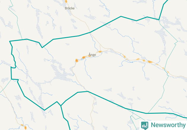 Karta över Ånge kommun